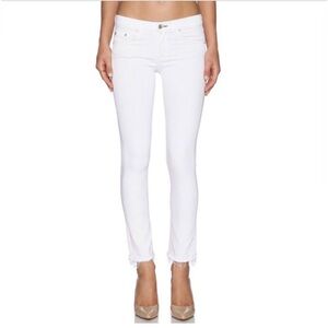 Rag and Bone White Low Rise Boyfriend slim Denim Jeans